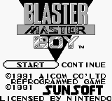 Blaster Master Boy (USA) Title Screen